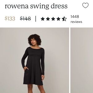 Rowena Swing Dress - Black L
